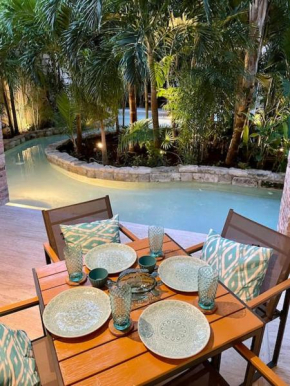 Cozy loft with poolside terrace